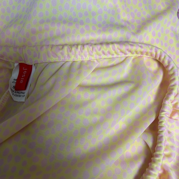 Josie NATORI Pink & Yellow 2 Piece Cami Sleep Set Small - Picture 6 of 11